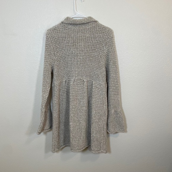 United States Sweaters Knit Cardigan Beige Button Front Bell Sleeve Women XL - Picture 6 of 10